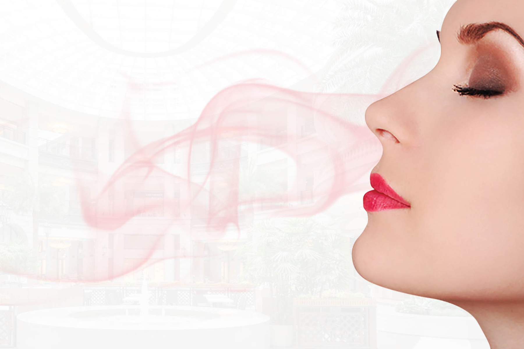 lady smelling scents